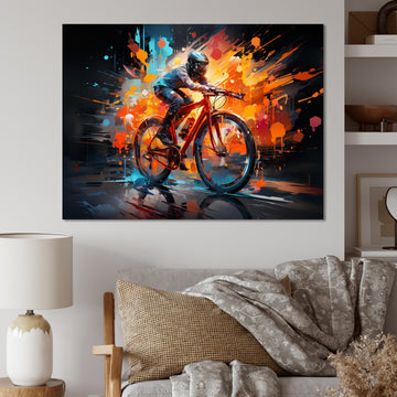 Bicycle Abstract Fusion An - Bicycle Canvas Wall Art